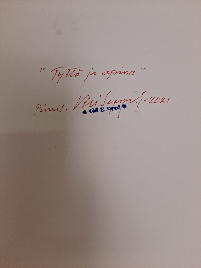 Taulu Veli Seppä signeerattu Pablo Picasson mukaan