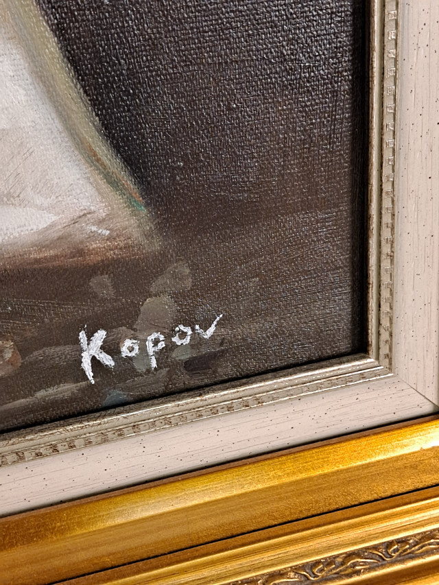 Taulu signeerattu Kopov öljy kankaalle