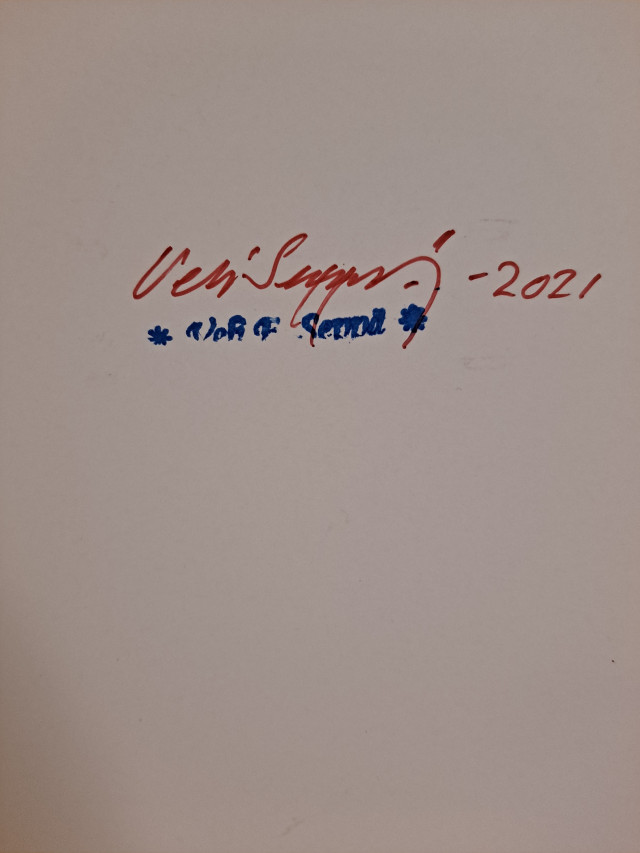 Taulu Veli Seppä signeerattu