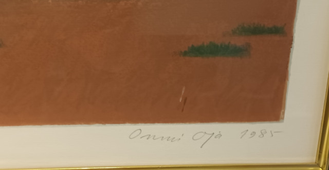 Onni Oja signeerattu ja numeroitu 70/100 grafiikka