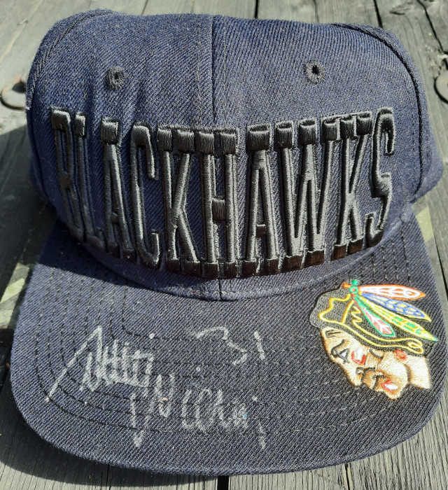 Lippalakki Antti Niemi signeerattu Stanley Cup 2010