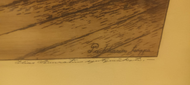 Litografia W.Kauhanen signeerattu Paikkarin Torppa