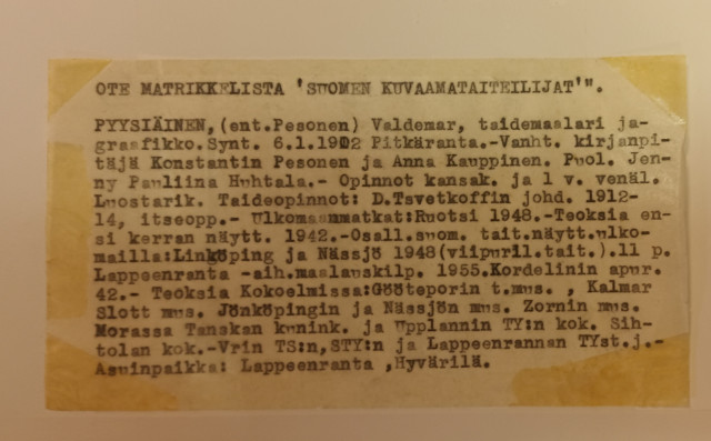 Grafiikkaa Pyysiäinen
