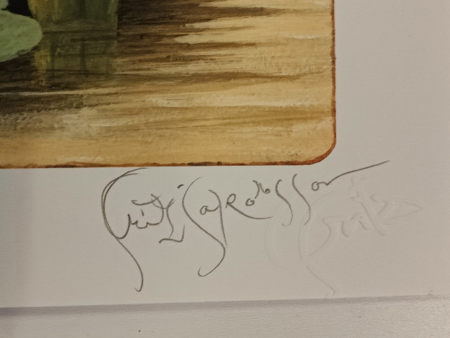 Fritz Jakobsson Signeerattu mustesuihkutyö