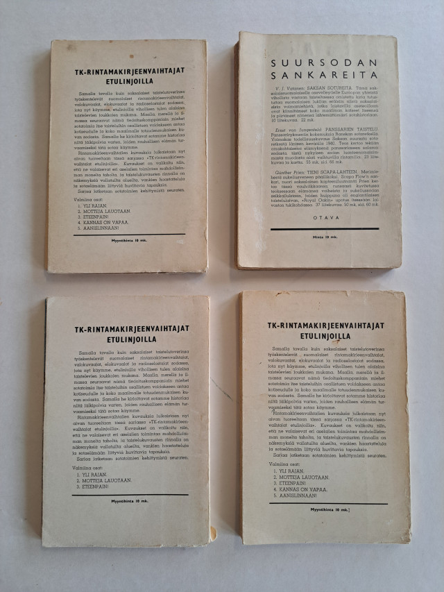 Vanhoja sotakirje-kirjoja