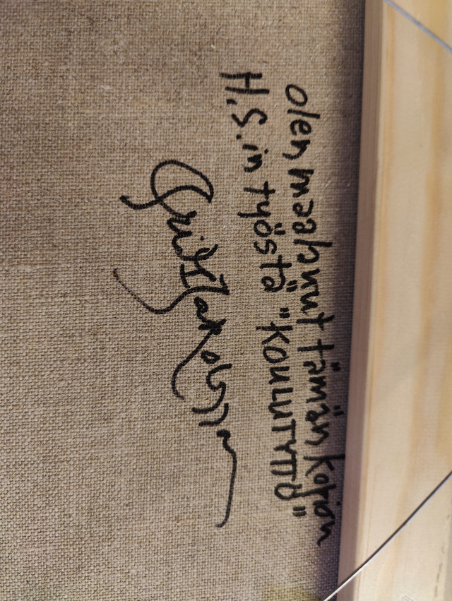 Fritz Jakobsson Öljy kankaalle signeerattu