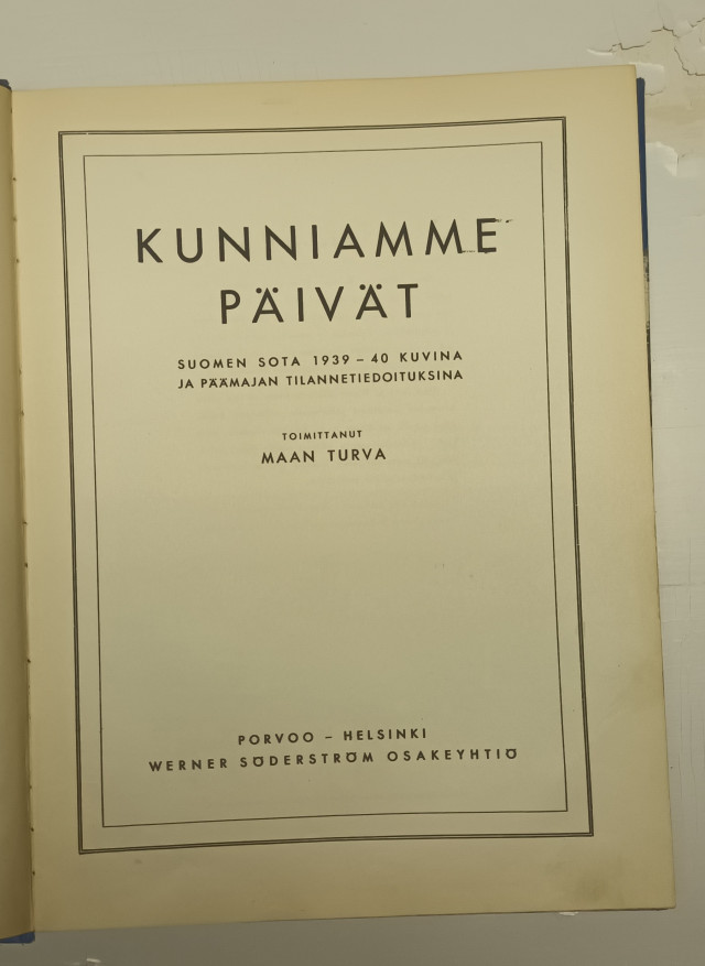 Sota-ajan kirja