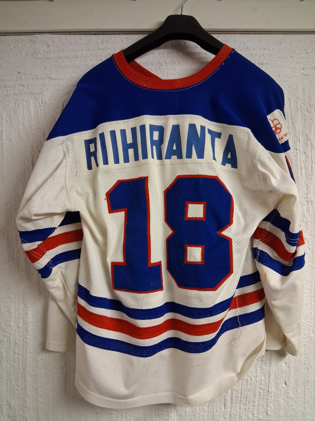 Winnipeg Jets Pelipaita Hexi Riihiranta ,Game Worn,1976