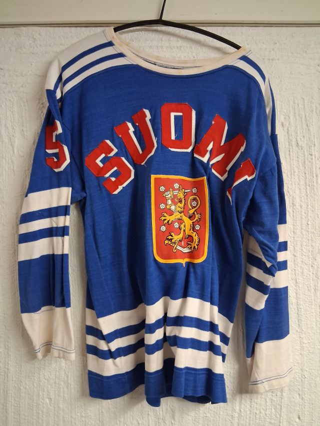 Suomen Maajoukkueen Pelipaita,Hexi Riihiranta,Game Worn