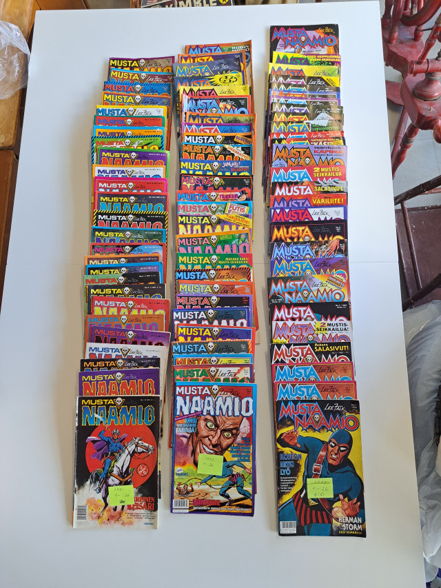 Mustanaamiolehti vuosikerrat 1991, 1992,1993