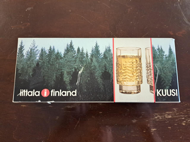 Iittalan Kuusi snapsilasit, virheettömät