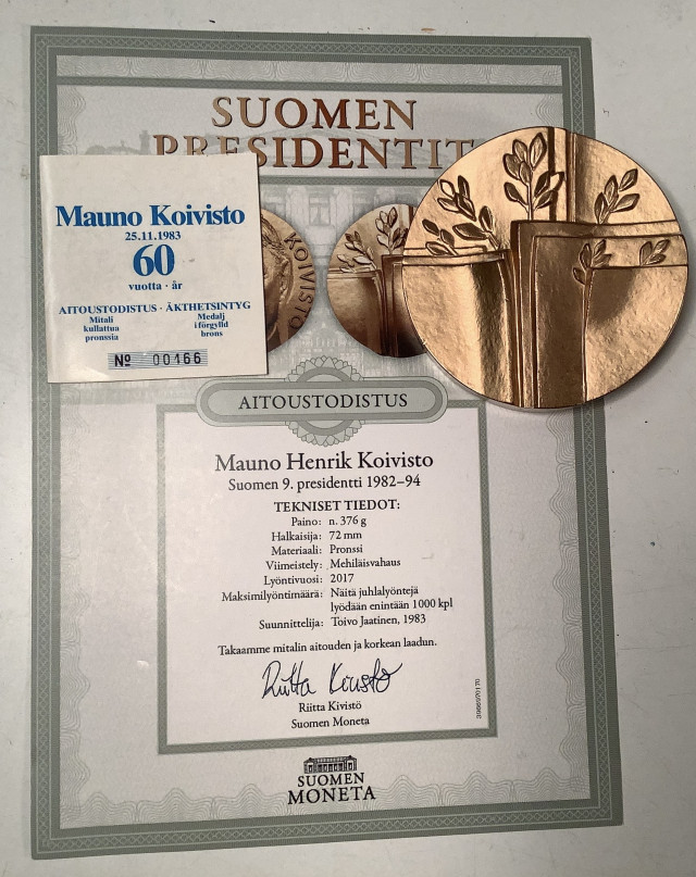 Mauno Koivisto 60 v mitali