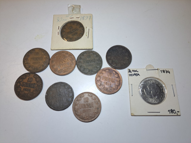 Vanhoja kolkoita, yksi hopeakolikko