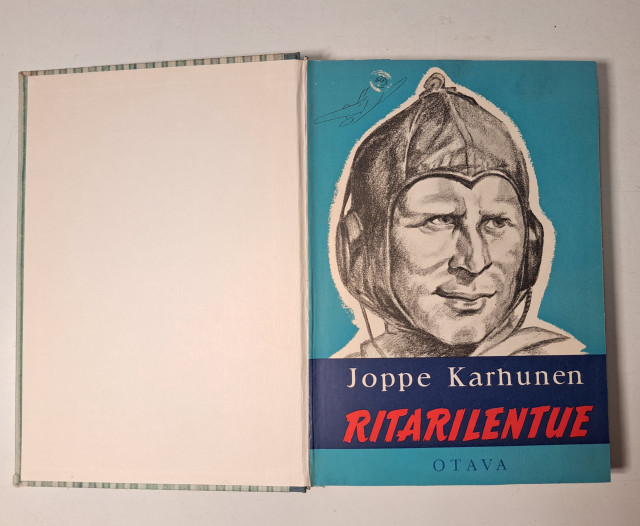 Ritarilentue kirja, kirjailijan omalla signeerauksella Joppe Karhunen(Mannerheim Ristin saaja)