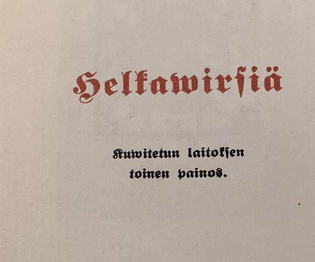 Eino Leino Helkavirsiä kuvitettu 2.painos