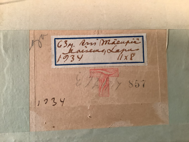 Arvi Mäenpää Lyijykynäpiirros “maisema Lapualta”