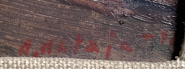 Aarne Ahtajan (1898-1978) öljyvärimaalaus Töölöstä