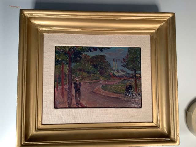 Aarne Ahtajan (1898-1978) öljyvärimaalaus Töölöstä