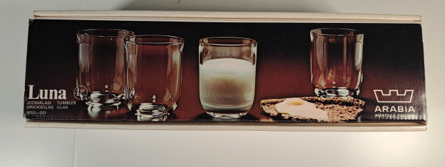 Vanhat Arabian Luna- juomalasit