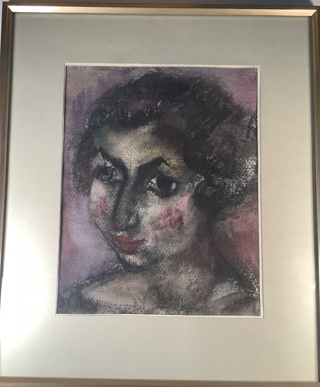 Eemu Myntti  1922.  ”Tytön pää”signeerattu