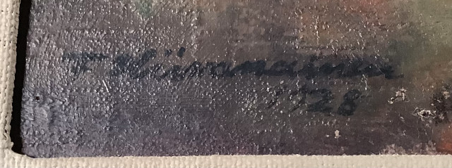 Frans Hiivanainen. Omakuva 1928, signeerattu öljy kankaalle