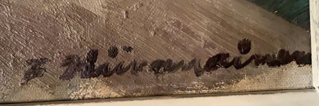 Frans Hiivanainen ”Pulloasetelma”signeerattu, öljy kankaalle