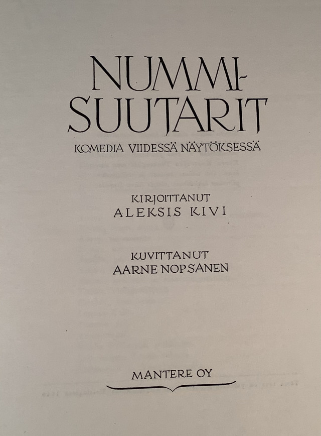 Aleksis Kivi: Nummisuutarit