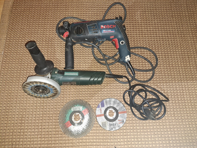 Bosch iskuporakone ja Metabo rälläkkä