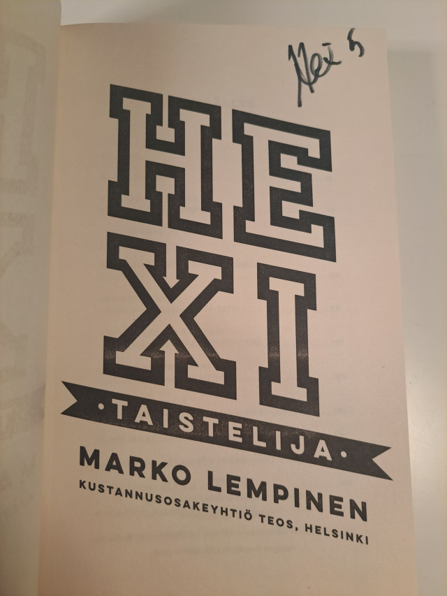 Hexi Riihiranta, Taistelija, signeerauksella