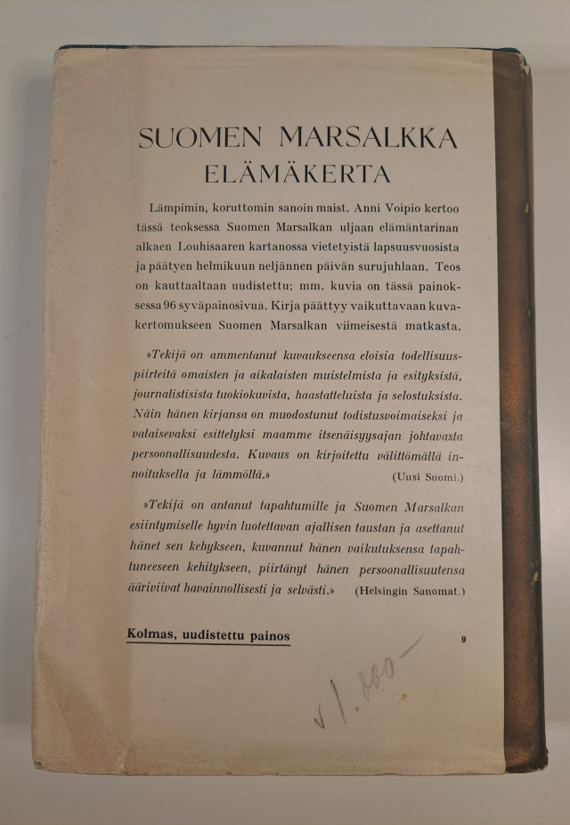 Suomen marsalkka, elämänkerta