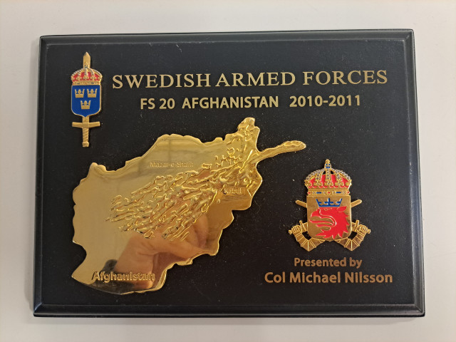 Ruotsin asevoimien Afganistan -operaatio laatta