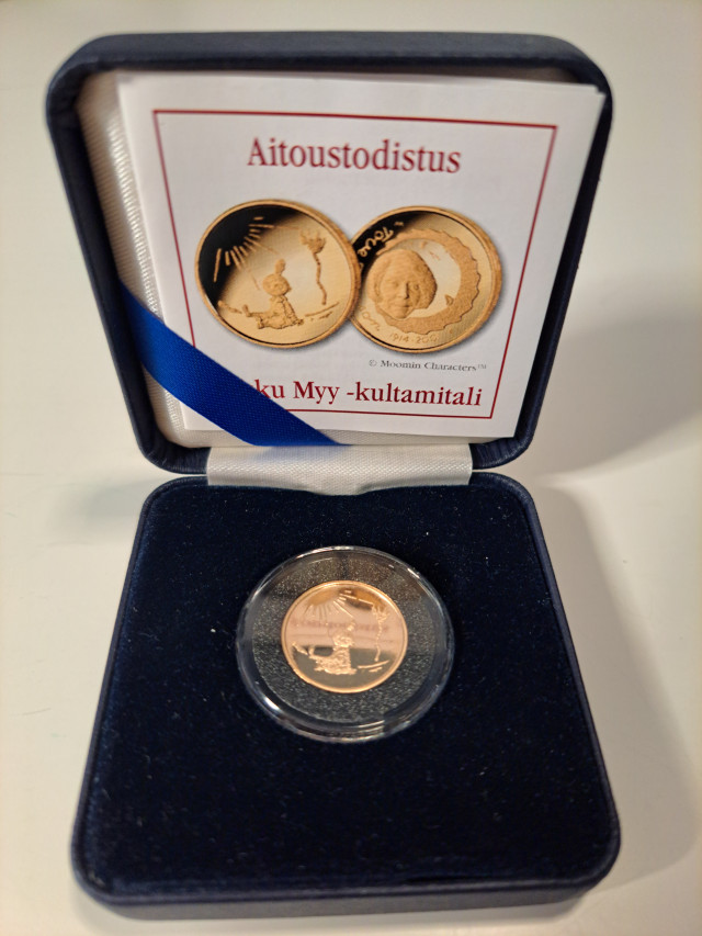Tove Jansson Pikku Myy- kultamitali 790‰ Au