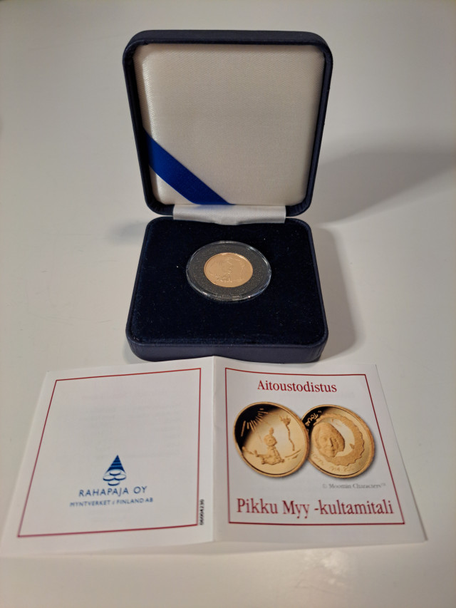 Tove Jansson Pikku Myy- kultamitali 790‰ Au