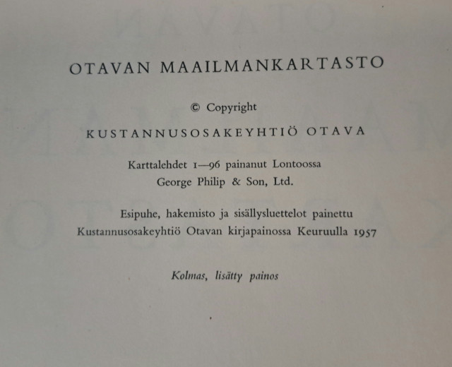 Otavan maailmankartasto 1957