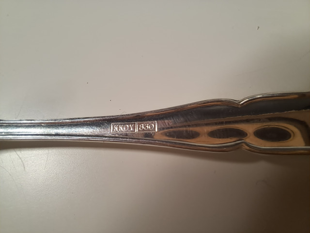 Hopeiset kahvilusikat Chippendale