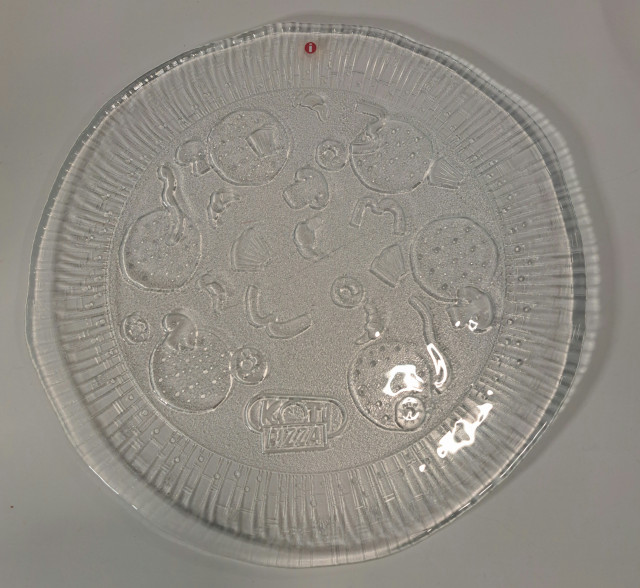 Lasinen Iittala Kotipizza lautanen