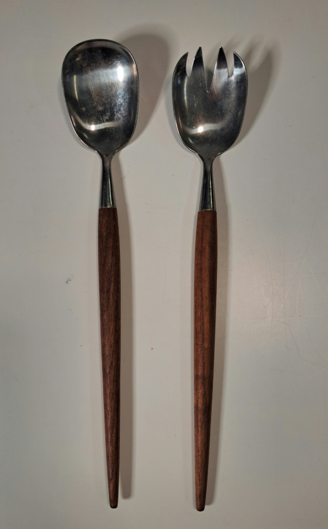 Salaatinottimet Teak, tehty norjassa