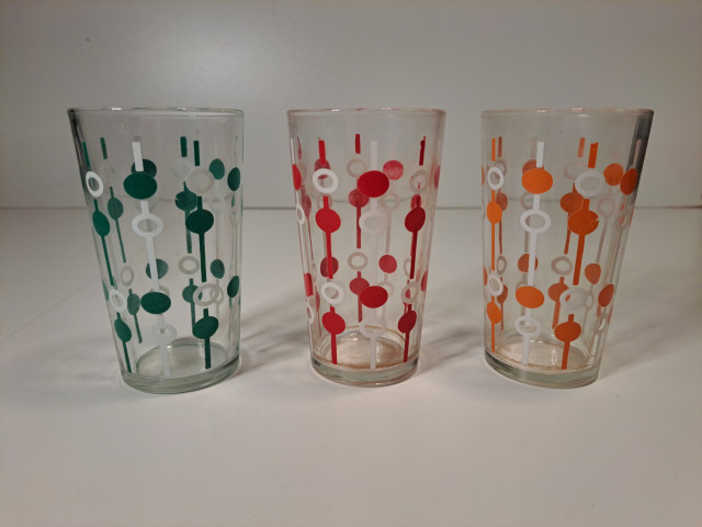 Retro juomalasit 80-luvulta 3kpl