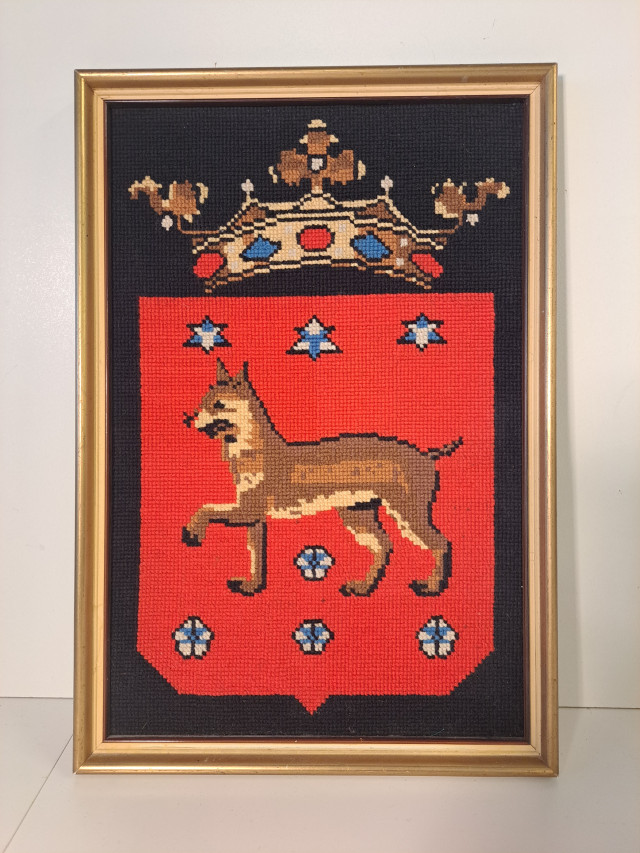 Kehystetty kangastaulu vuodelta 1964