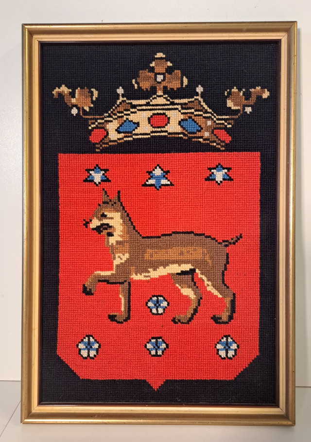 Kehystetty kangastaulu vuodelta 1964