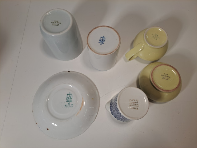 Erä Arabian astioita