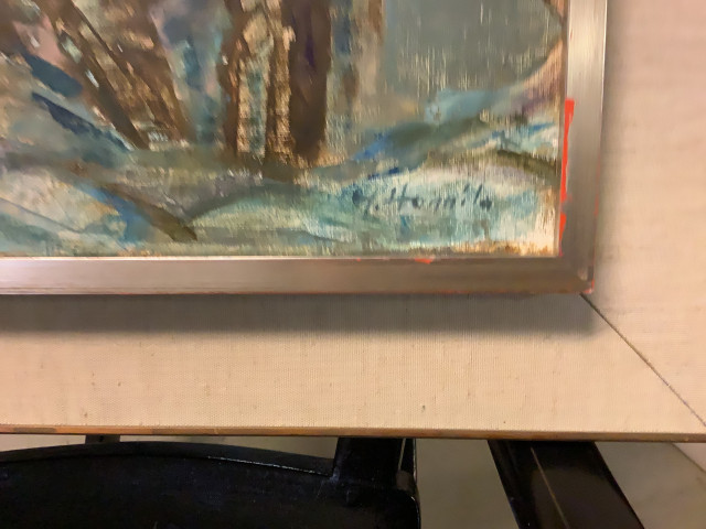 Taulu,  Hannila signeerattu öljy kankaalle