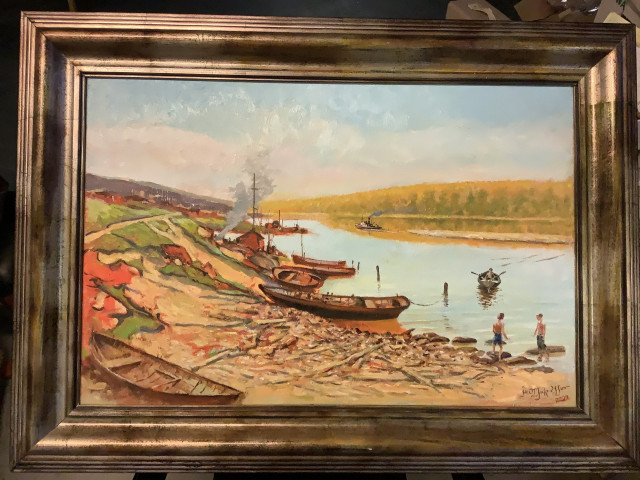 Venesatama öljyvärimaalaus