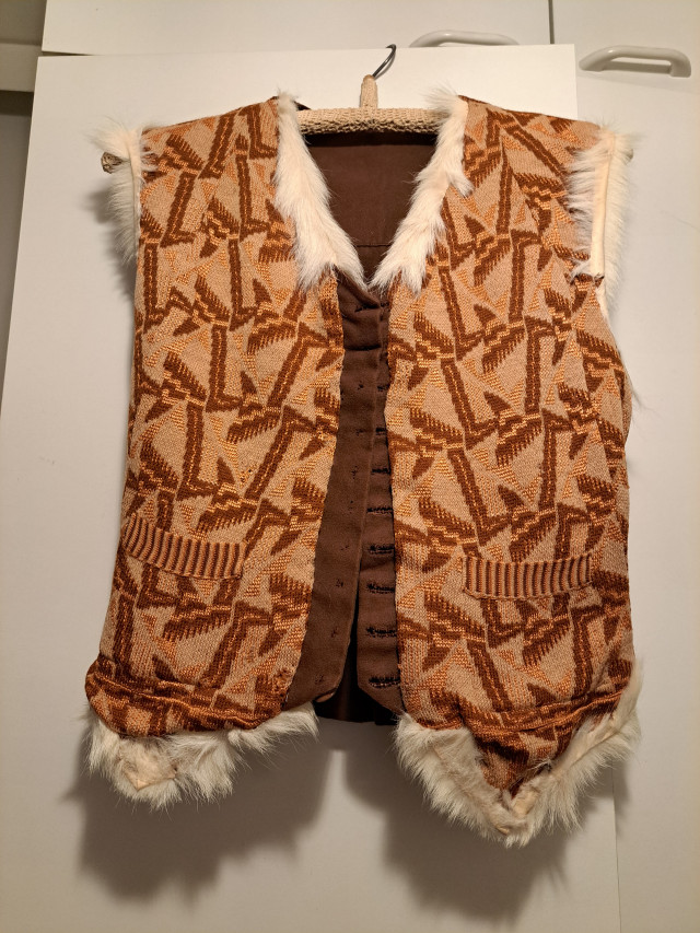 Vintage kaninkarvaliivi naisten koko S