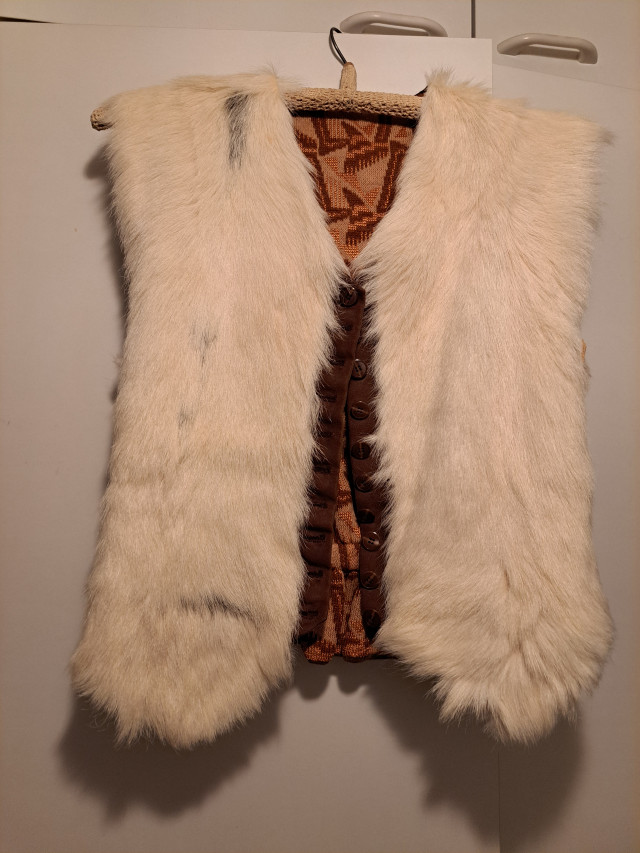 Vintage kaninkarvaliivi naisten koko S