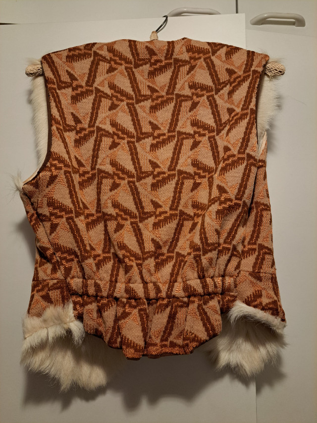 Vintage kaninkarvaliivi naisten koko S