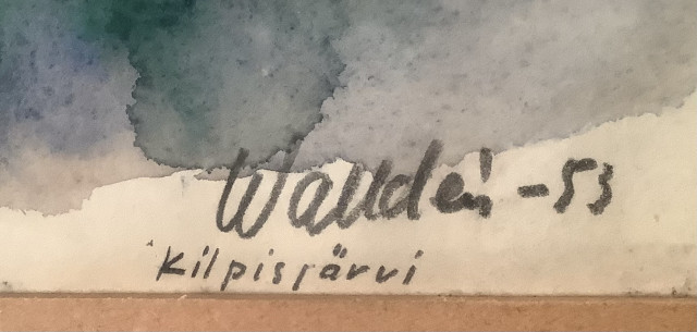 Akvarelli, Wallde’n 1953