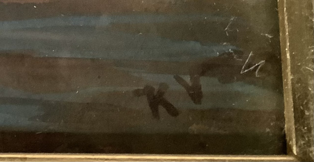 Kaarlo vuori, Pielavedeltä 1900,signeerattu vesivärimaalaus