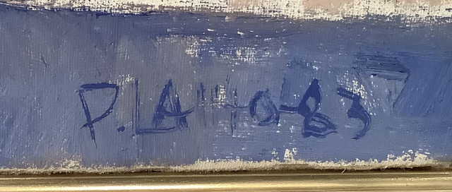 P Laiho 1983. Öljyvärimaalaus kankaalla