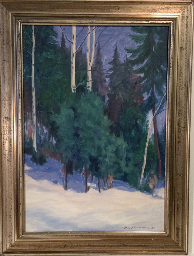 R E Kukkonen  öljyvärimaalaus